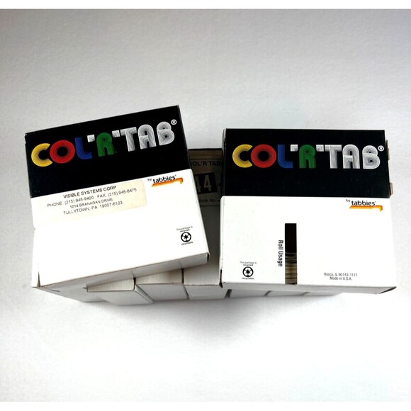 Tabbies Original COL'R'TAB 11000 Series Numeric Labels 9 lot 1"H x1 1/2"W BUNDLE - Picture 1 of 11